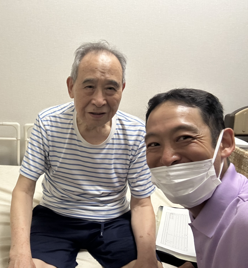 お客様の声：半年後車椅子から歩行器になり改善、現在は腰痛も大分治り、QOLが改善しています